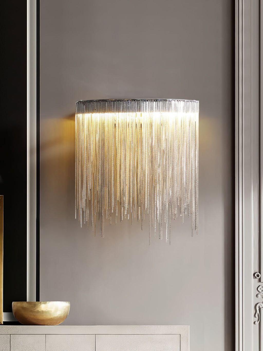 Lampada da parete contemporanea Crystone — Elegante design in acciaio