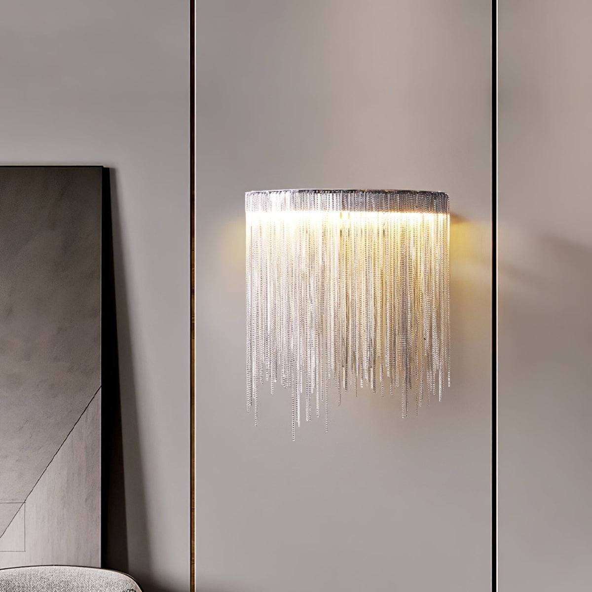Lampada da parete contemporanea Crystone — Elegante design in acciaio