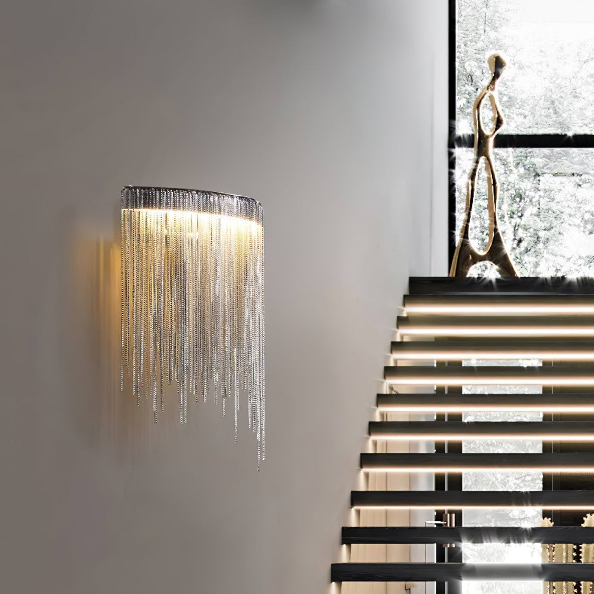 Lampada da parete contemporanea Crystone — Elegante design in acciaio
