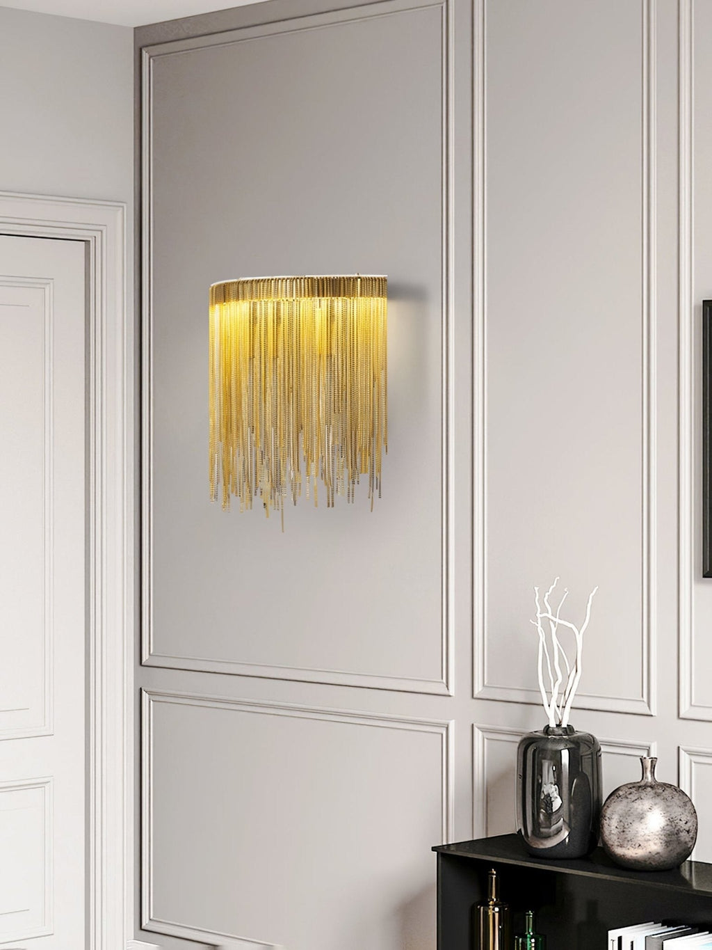 Lampada da parete contemporanea Crystone — Elegante design in acciaio