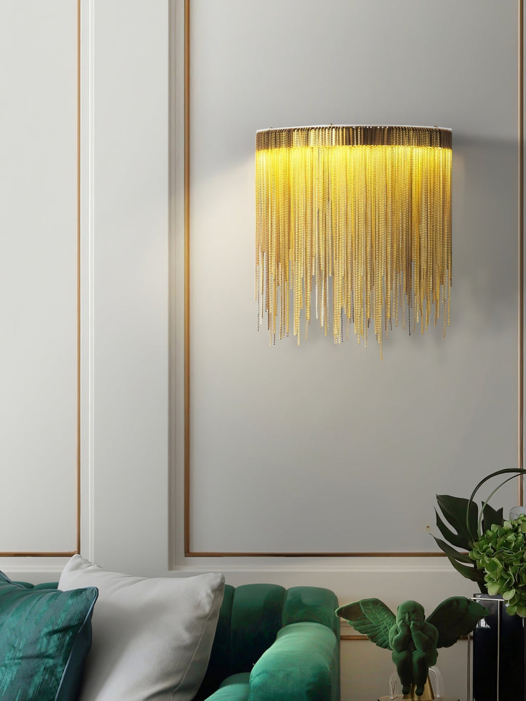 Lampada da parete contemporanea Crystone — Elegante design in acciaio