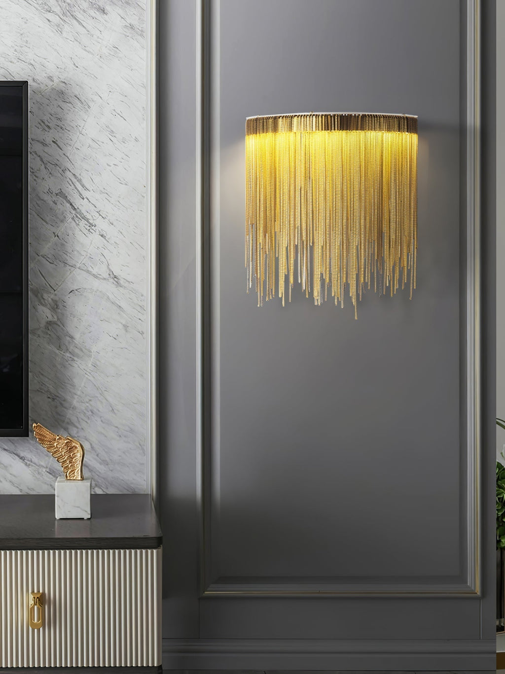 Lampada da parete contemporanea Crystone — Elegante design in acciaio