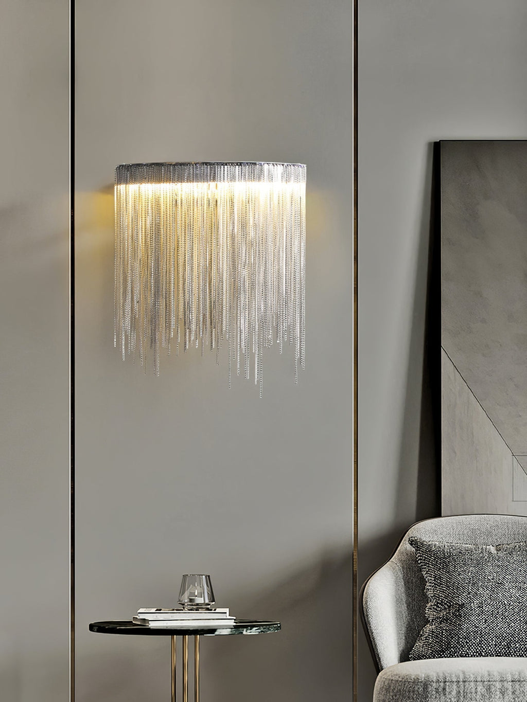 Lampada da parete contemporanea Crystone — Elegante design in acciaio