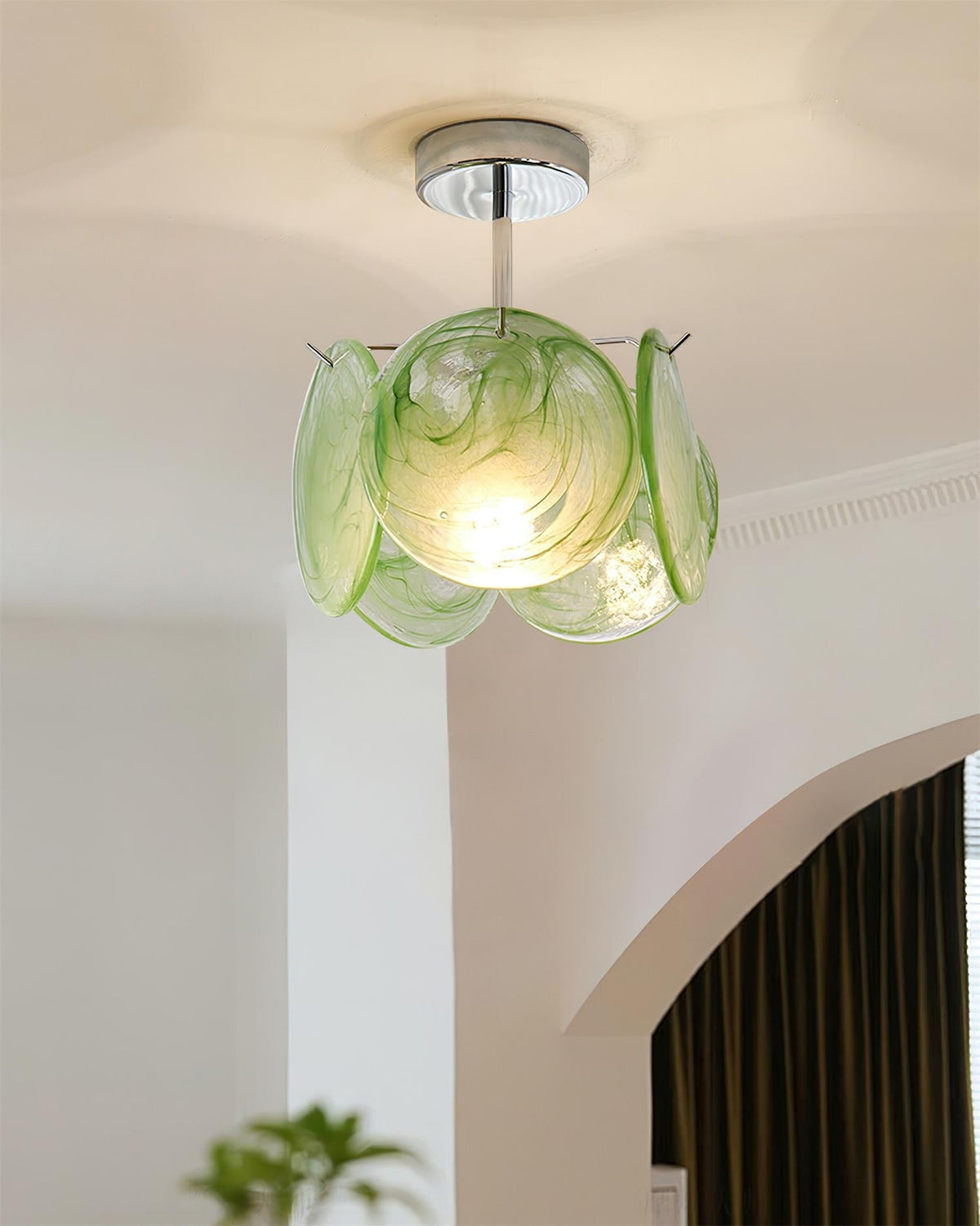Feyon taklampa i glas — diameter 23cm, E12/E14-sockel