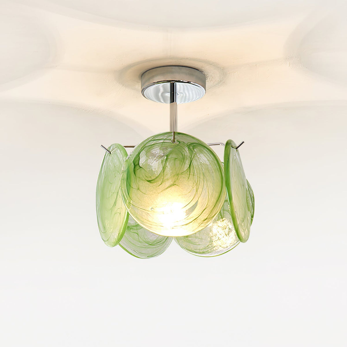 Feyon taklampa i glas — diameter 23cm, E12/E14-sockel