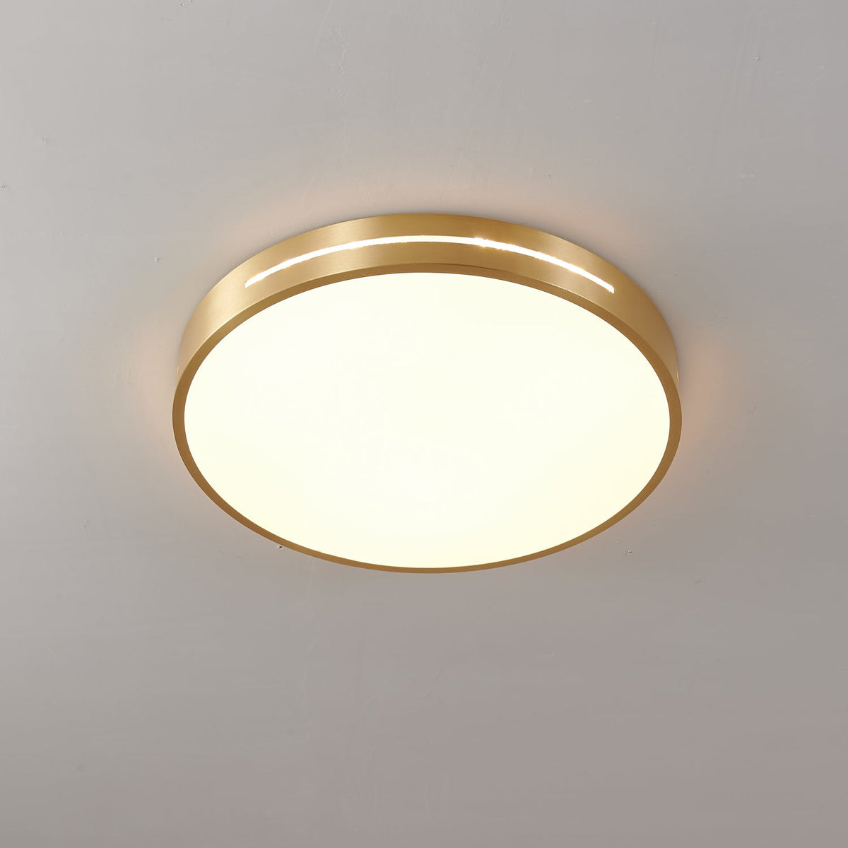 Eurcarara moderne minimalistische Messing-Deckenleuchte — runde und quadratische Formen