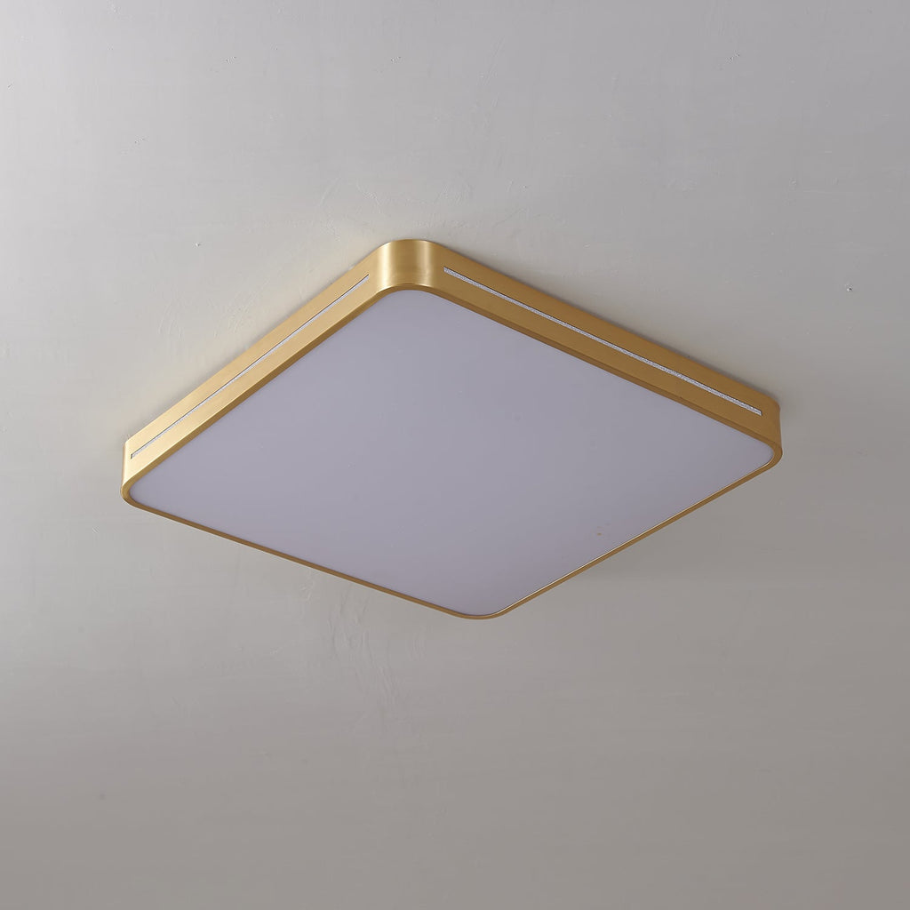 Eurcarara moderne minimalistische Messing-Deckenleuchte — runde und quadratische Formen