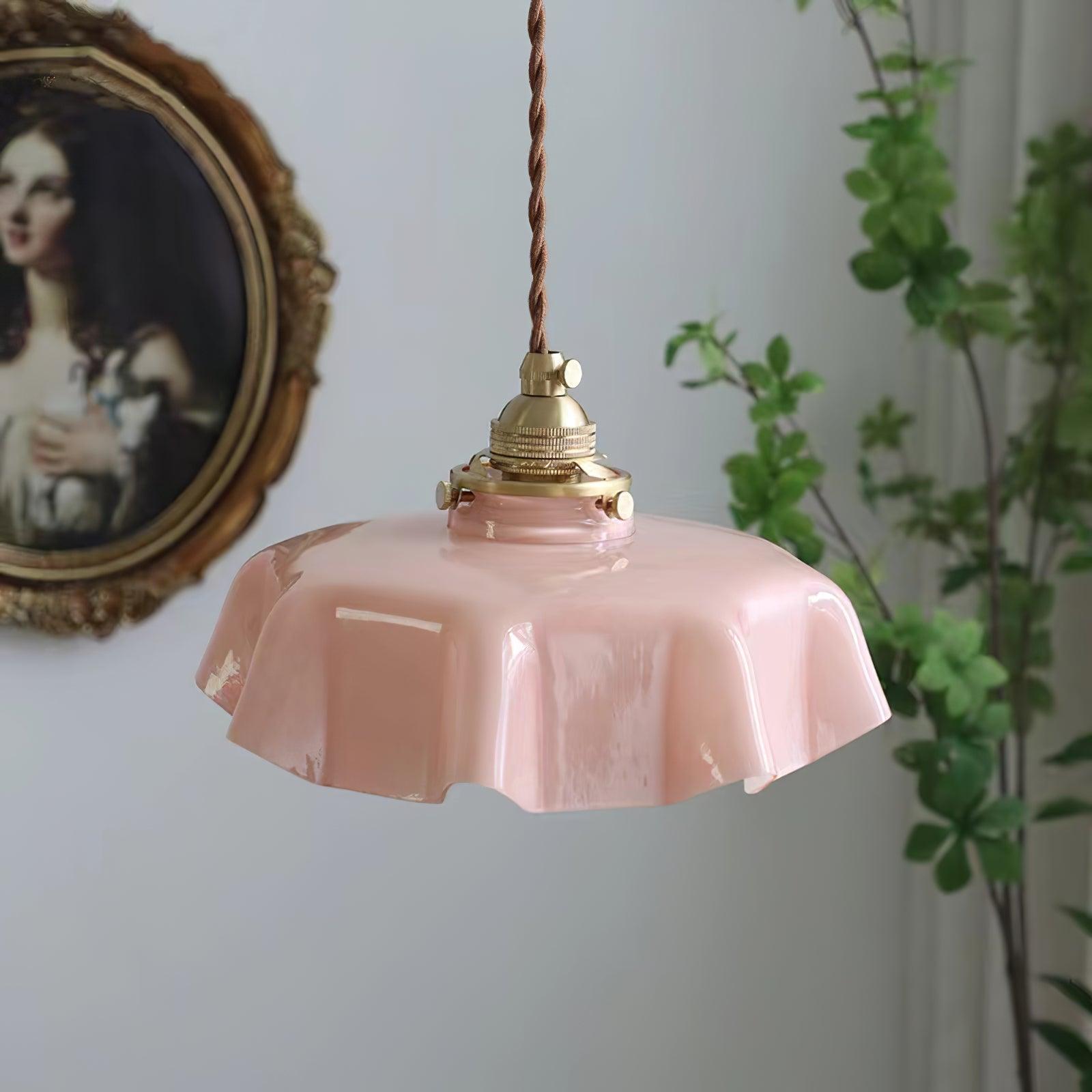 Fransk blomstertaklampa – radiell kronbladsformad kupol, Ø 25 cm