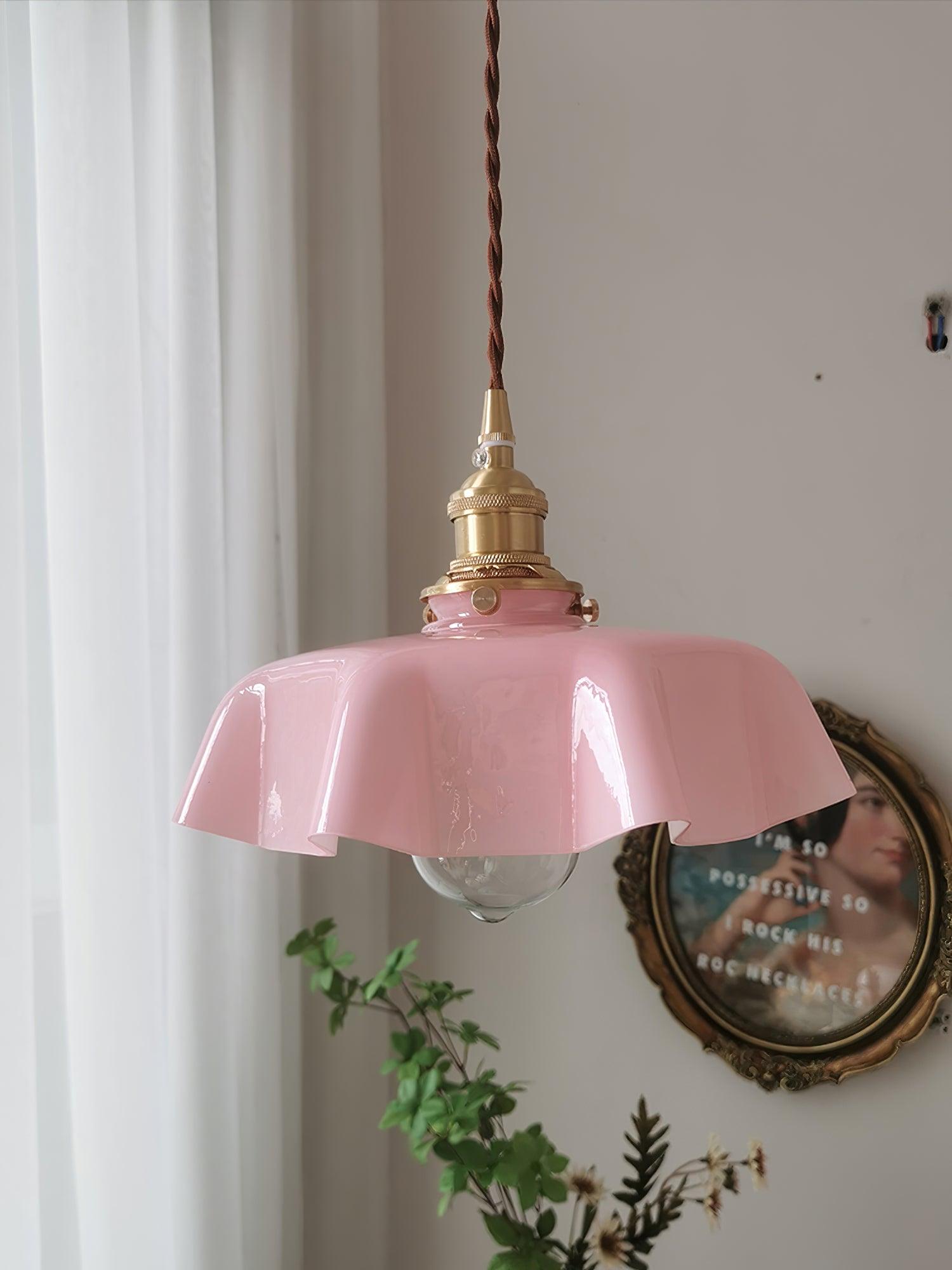Fransk blomstertaklampa – radiell kronbladsformad kupol, Ø 25 cm