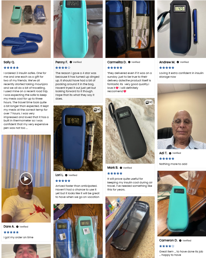 Insulin Cooling Travel Case with Temperature Display
