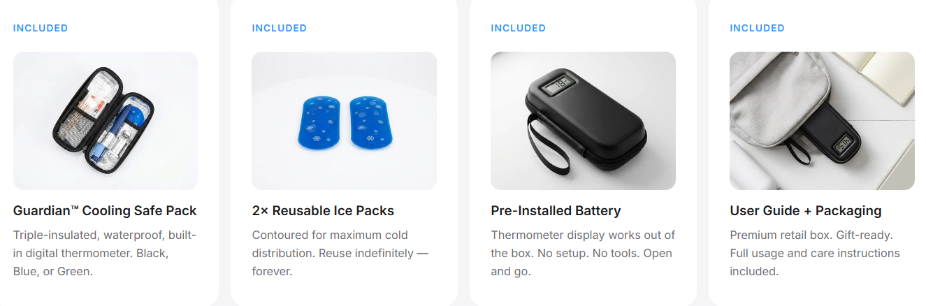 Insulin Cooling Travel Case with Temperature Display