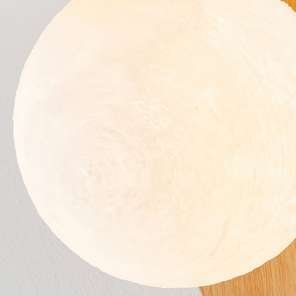 Exuro wandlamp — gebogen voet, houtkleur / walnootkleur