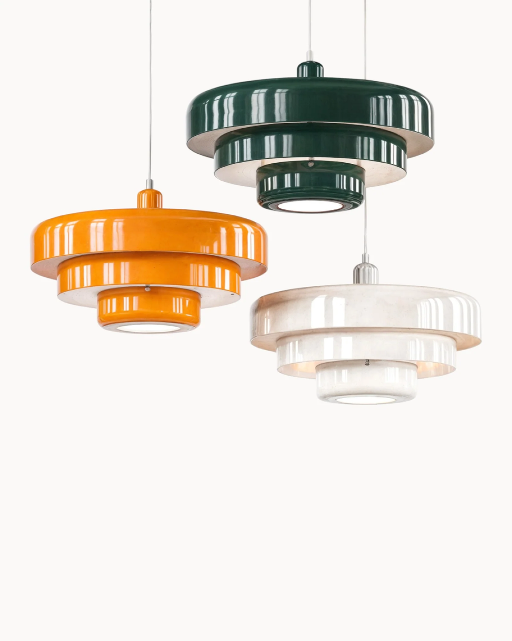 Marinelle | Retro-Style Orange Pendant Light With a Bold Modern Twist | Orntli