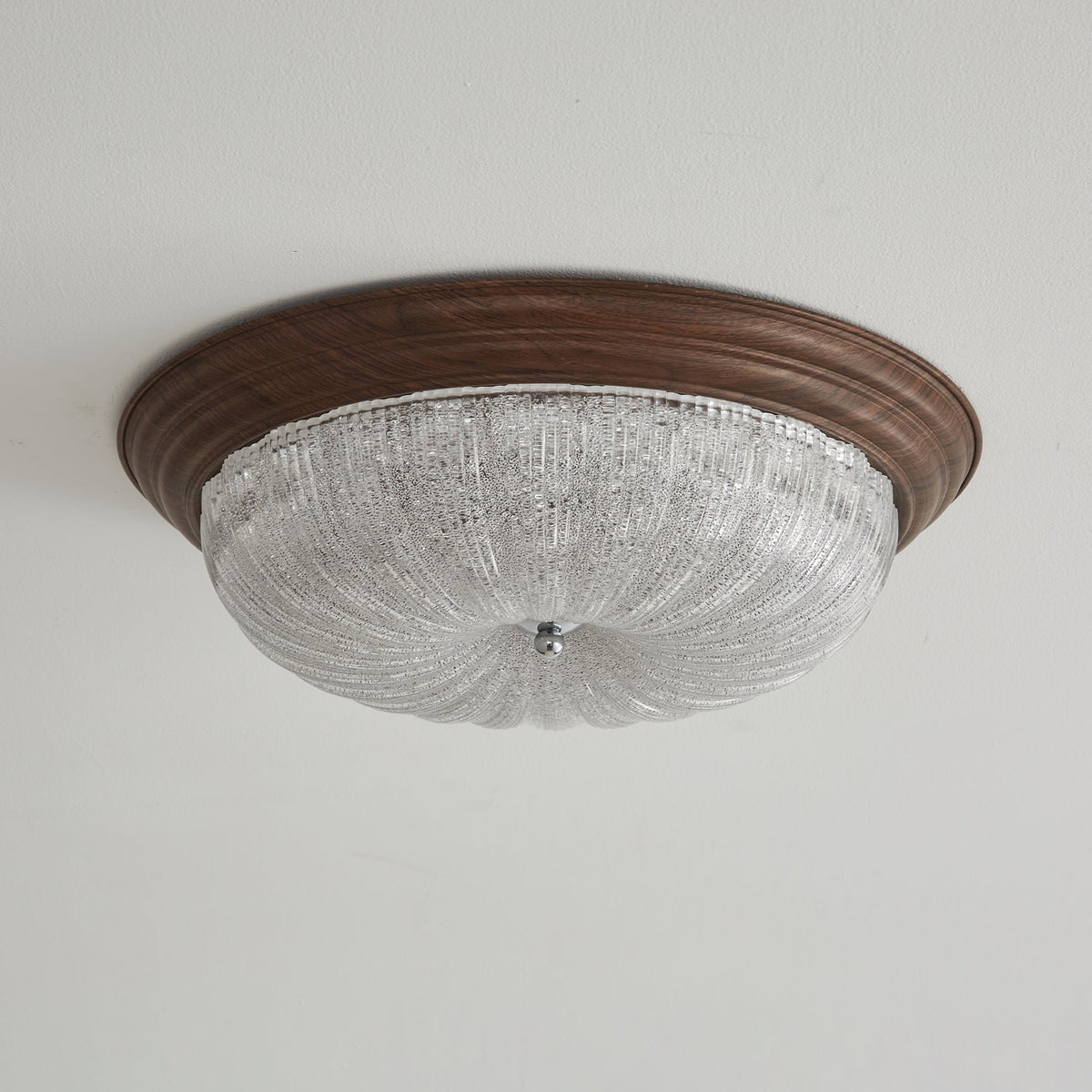 Esorila Premium taklampe i valnøtt og glass – elegant design