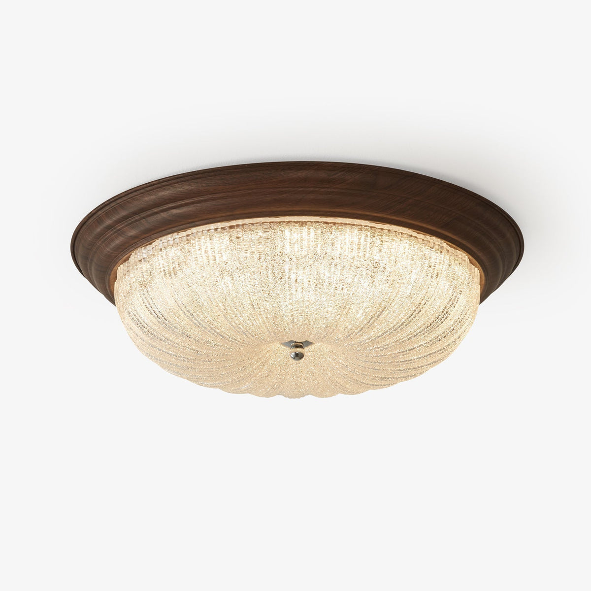 Esorila Premium taklampe i valnøtt og glass – elegant design