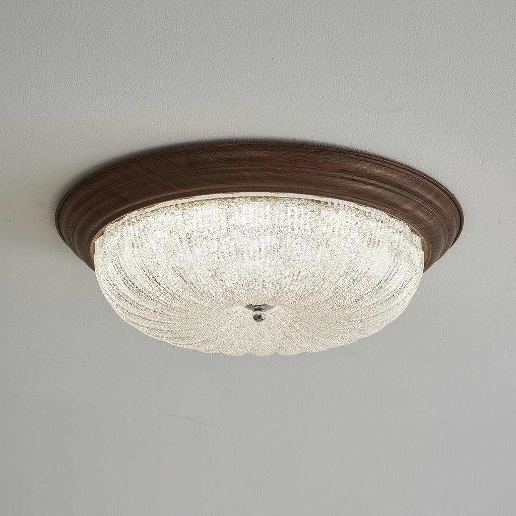 Esorila Premium taklampe i valnøtt og glass – elegant design