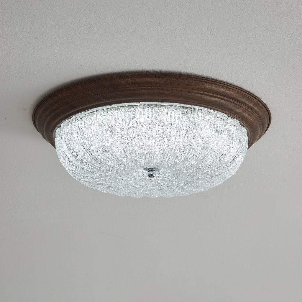 Esorila Premium taklampe i valnøtt og glass – elegant design