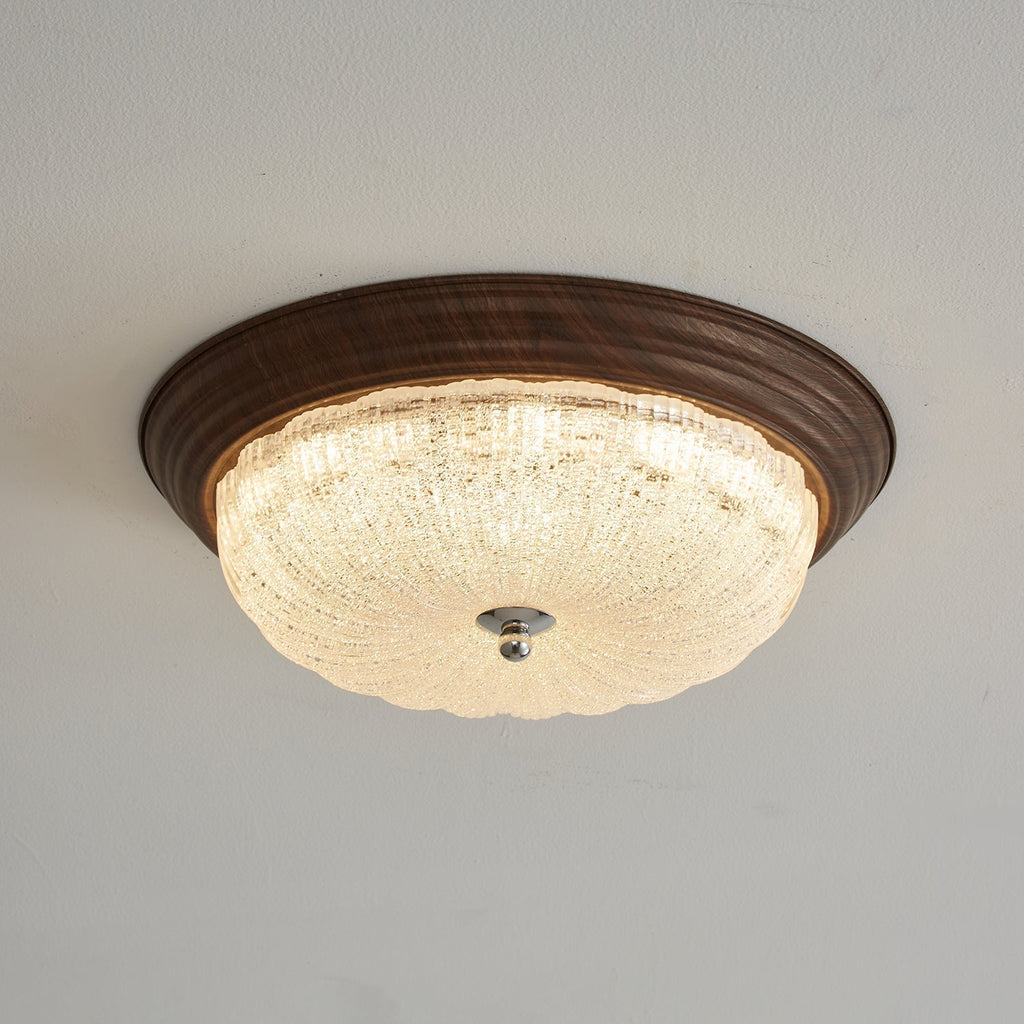 Esorila Premium taklampe i valnøtt og glass – elegant design