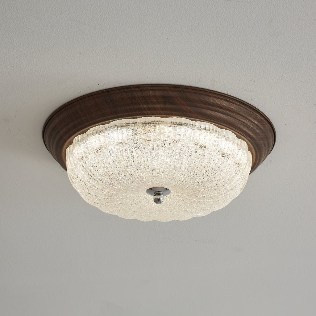 Esorila Premium taklampe i valnøtt og glass – elegant design