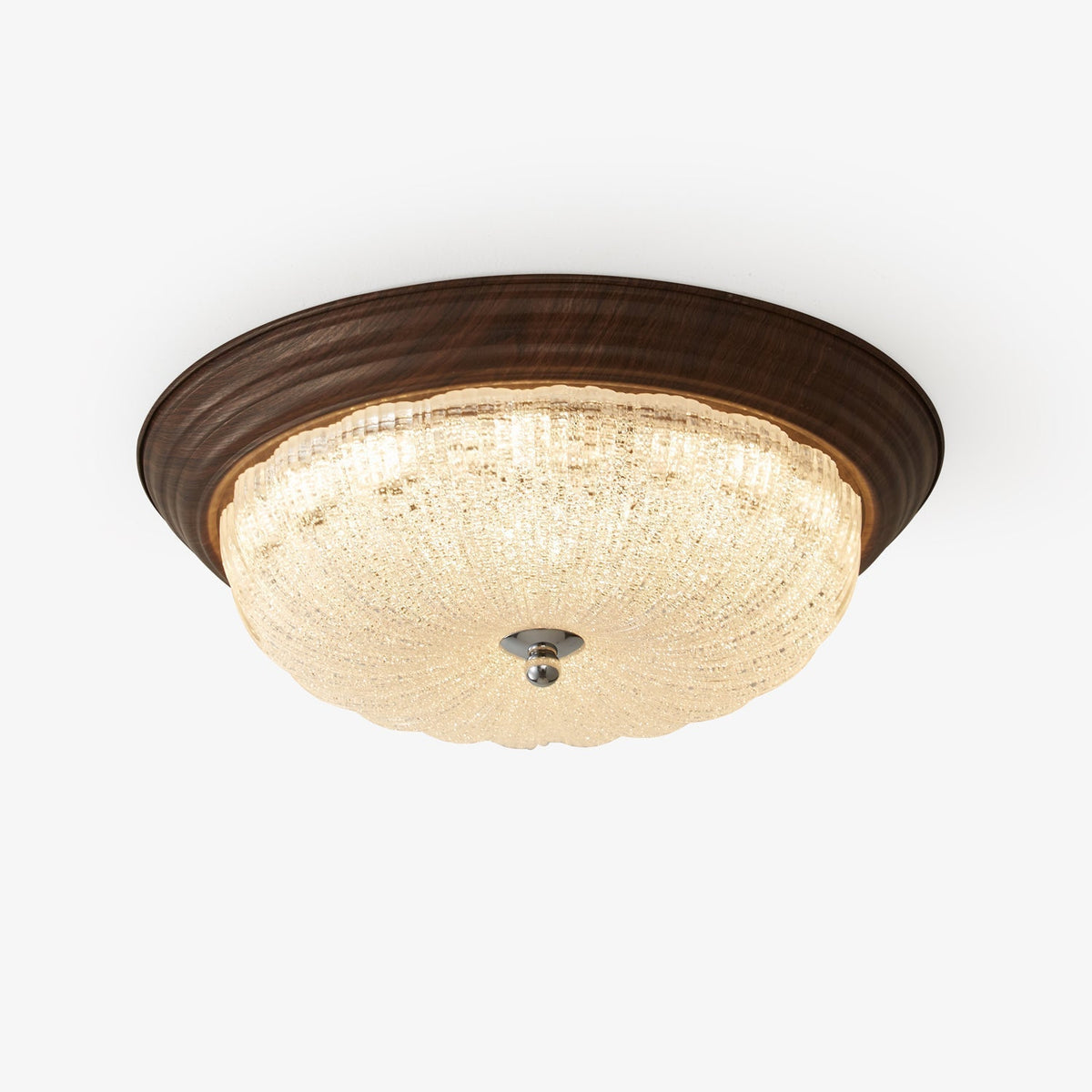 Esorila Premium taklampe i valnøtt og glass – elegant design