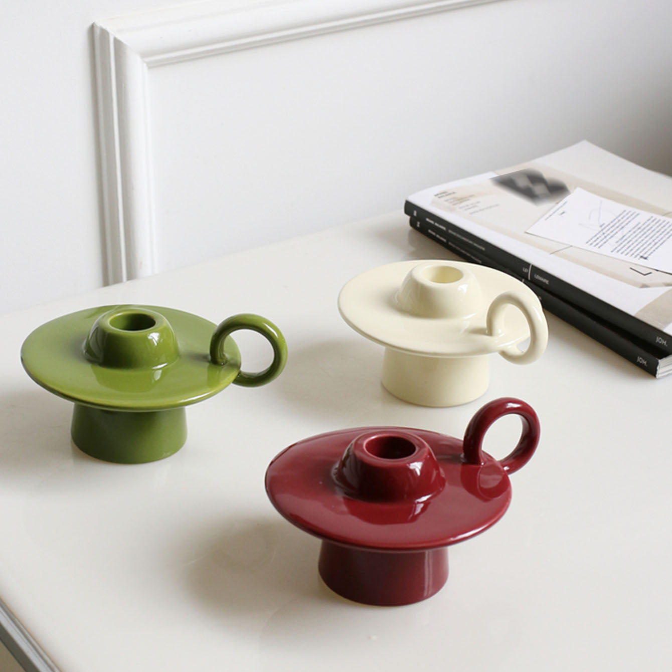 Portacandela in stile vintage per decorazione da tavolo