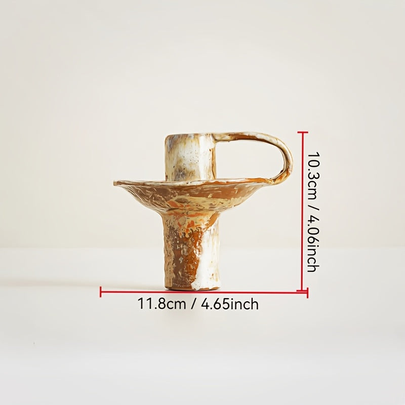 Handcrafted Ceramic Candlestick for Cozy Ambiance & Warm Decor