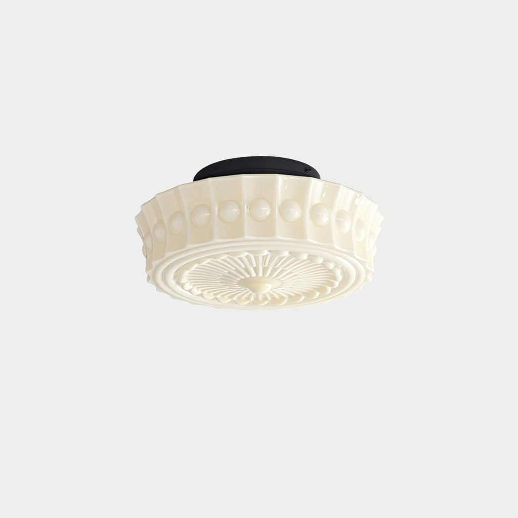Szklana lampa sufitowa Elena — nowoczesny styl wiejskiego domu