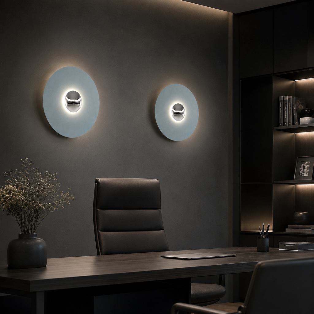 Round Metal Retro Wall Light – Design Light, Warm Ambient Lighting