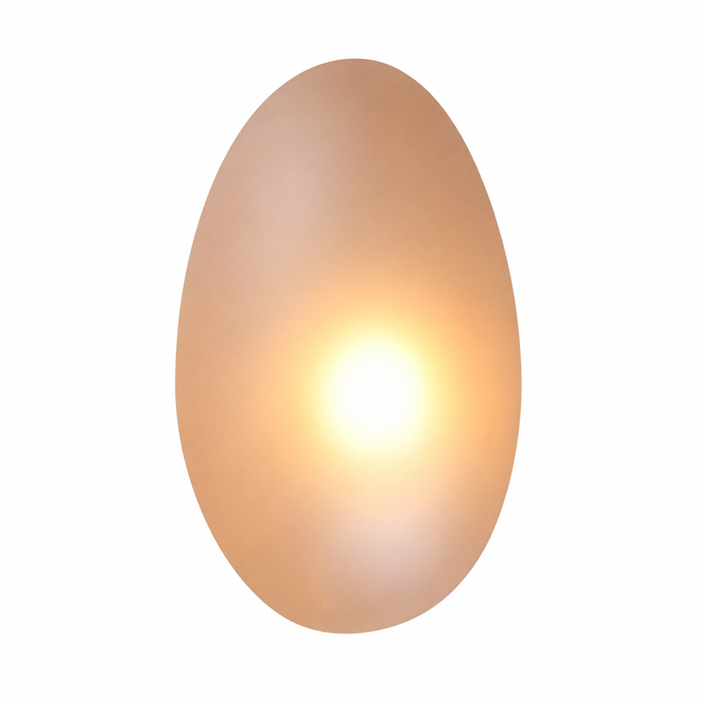 Organic Designer Wall Lamp - Cobblestone-Shaped Glass