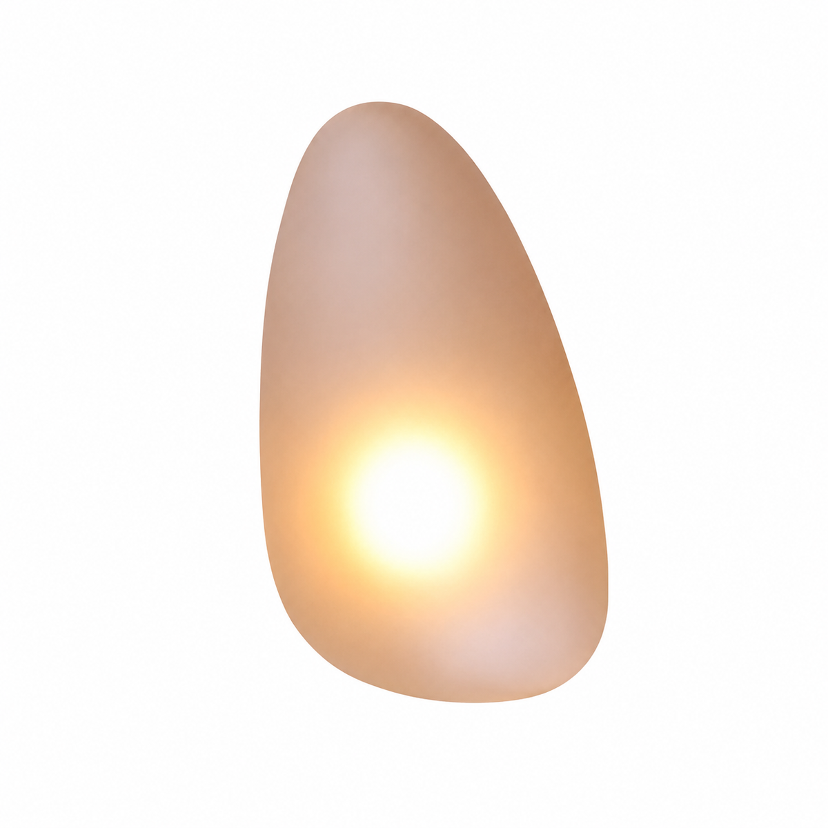 Organic Designer Wall Lamp - Cobblestone-Shaped Glass