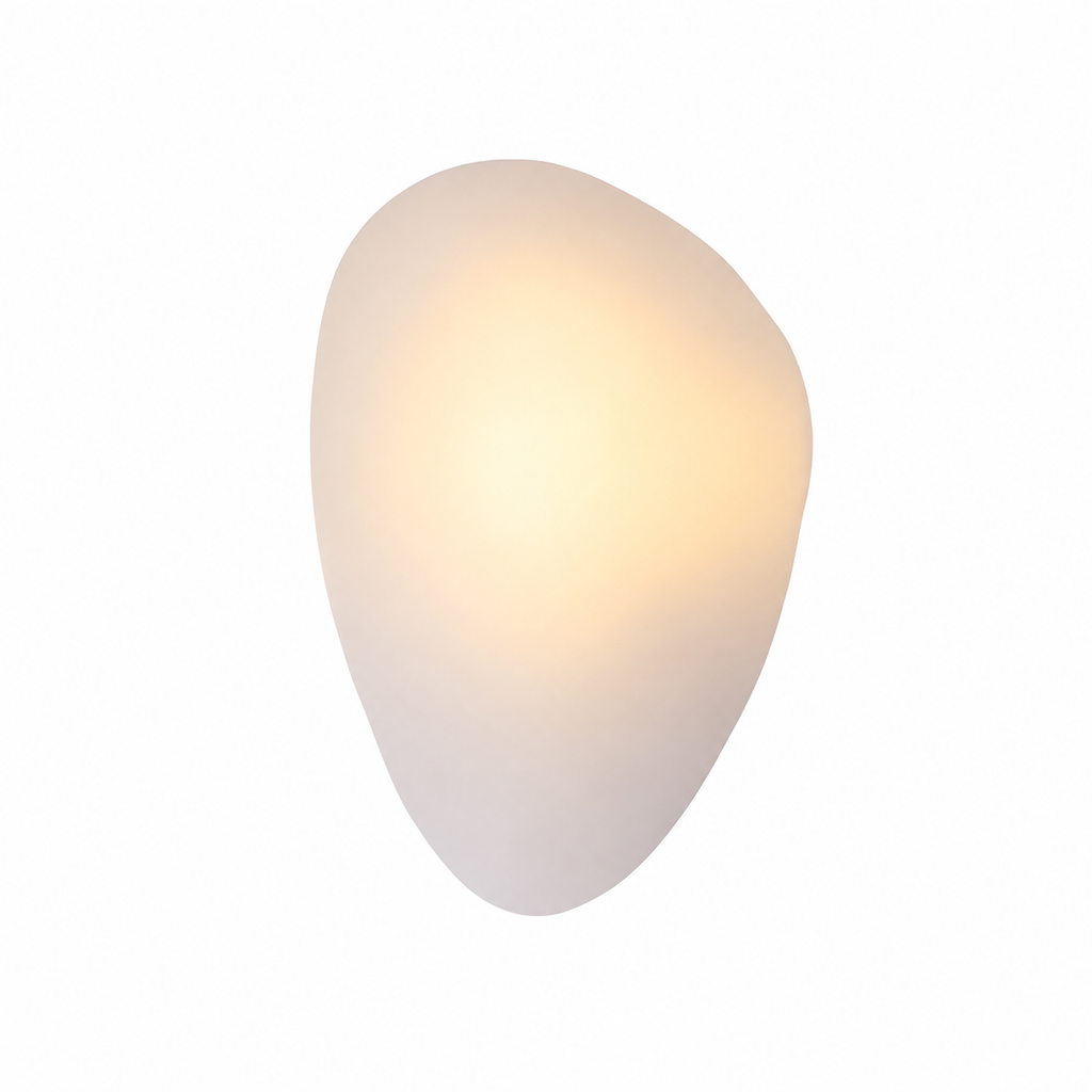 Organic Designer Wall Lamp - Cobblestone-Shaped Glass