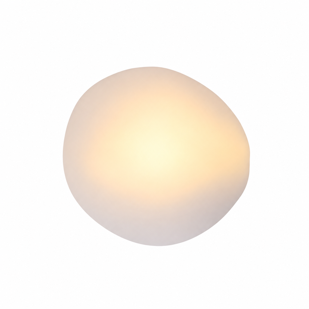 Organic Designer Wall Lamp - Cobblestone-Shaped Glass