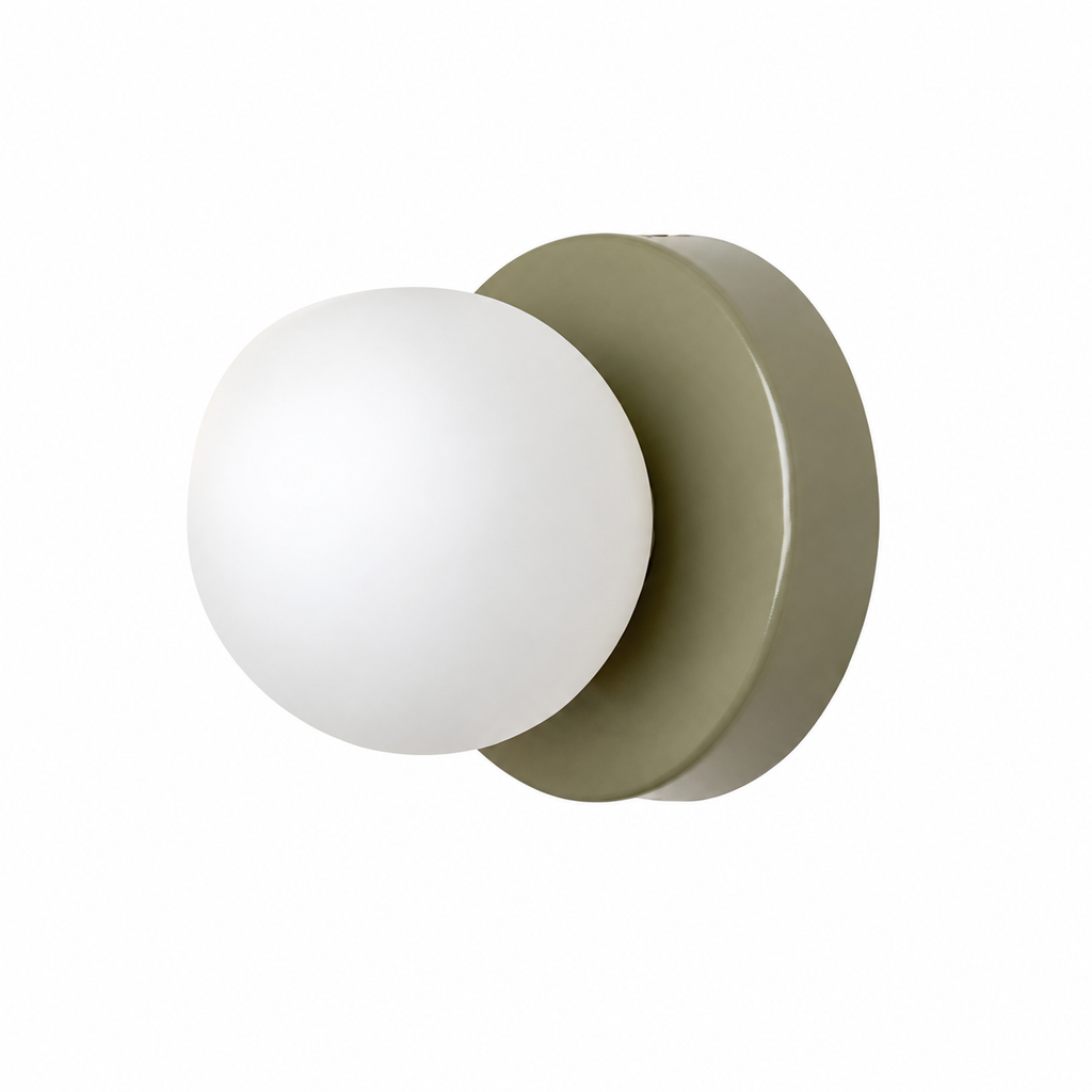 Severské minimalistické LED nástěnné svítidlo - kulatý tvar s designem skleněné koule