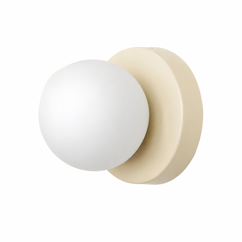 Severské minimalistické LED nástěnné svítidlo - kulatý tvar s designem skleněné koule