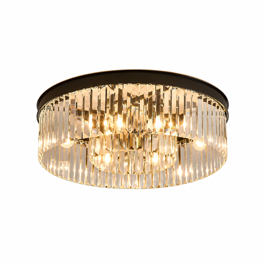 Lampa sufitowa - kryształowy design i ciepłe nastrojowe oświetlenie