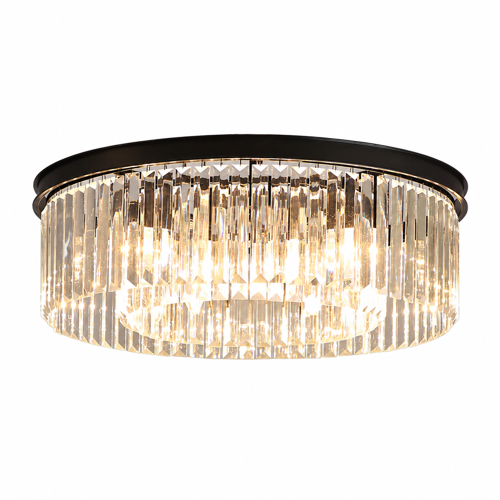 Lampa sufitowa - kryształowy design i ciepłe nastrojowe oświetlenie