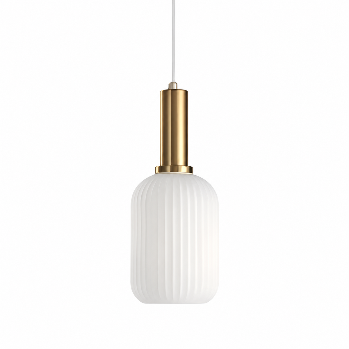 Lampă suspendată nordică retro din sticlă - Design din sticlă striată, iluminare ambientală