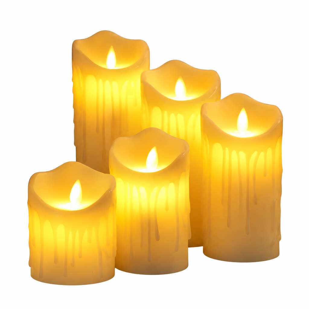 شموع LED بلا لهب - أنماط متعددة