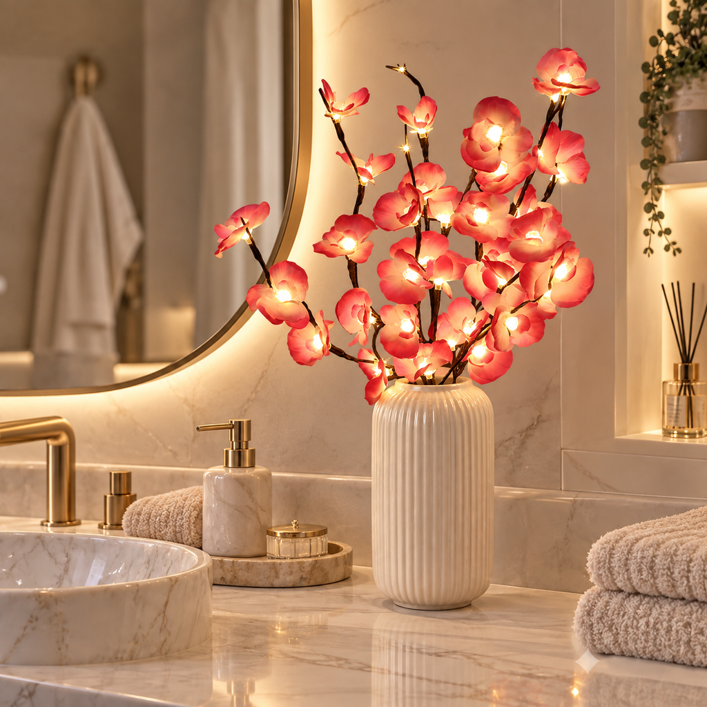 أغصان ديكورية مضاءة - 7 أنماط لمصباح بتصميم أنيق وإضاءة محيطية