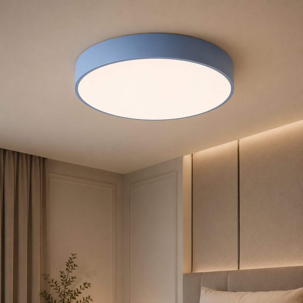 Minimalistické severské stropní LED svítidlo - moderní designové náladové osvětlení interiéru
