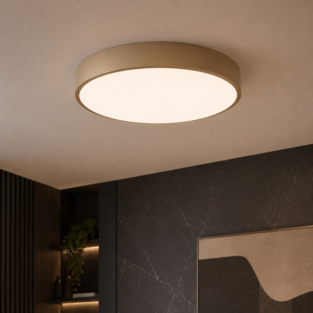 Minimalistické severské stropní LED svítidlo - moderní designové náladové osvětlení interiéru
