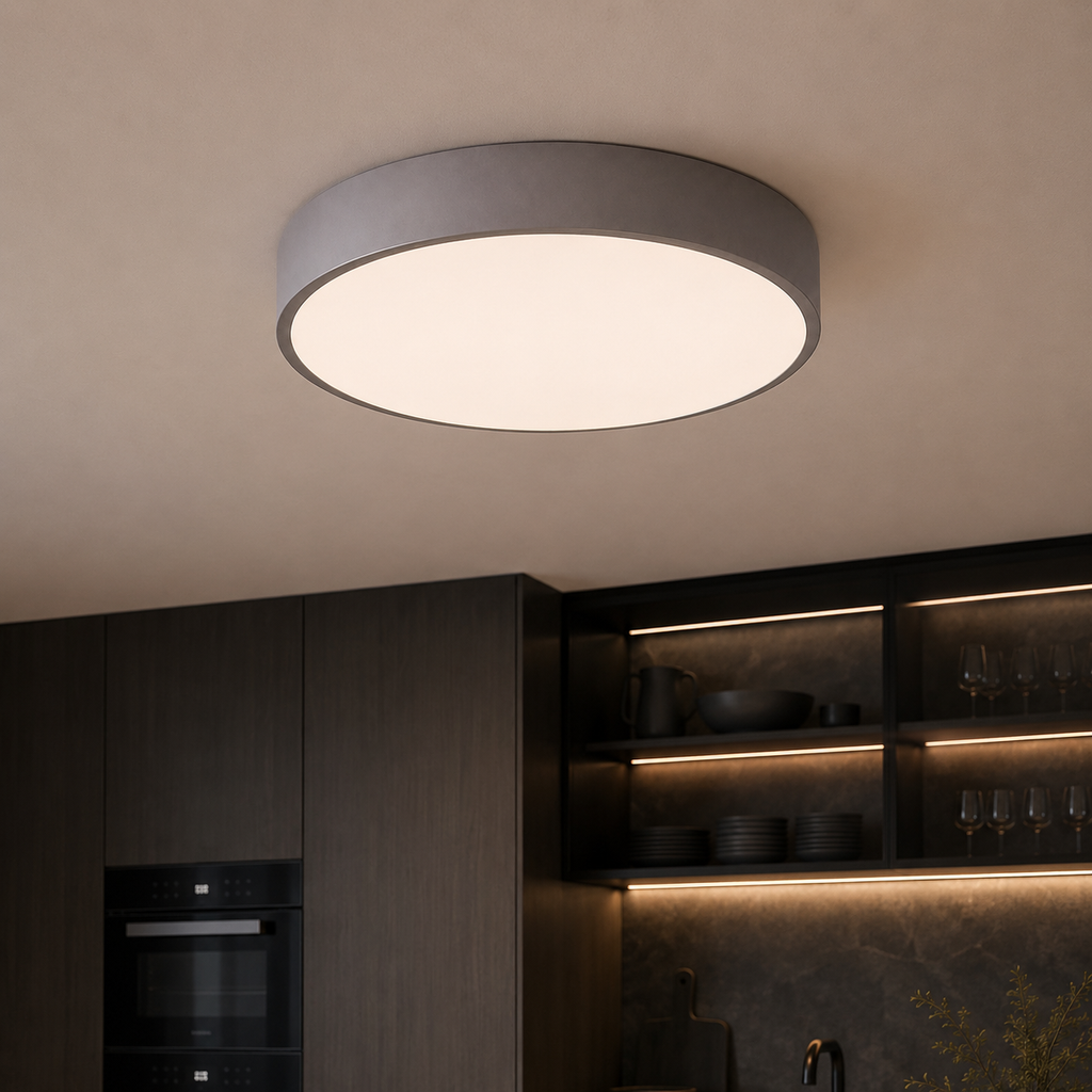 Minimalistické severské stropní LED svítidlo - moderní designové náladové osvětlení interiéru