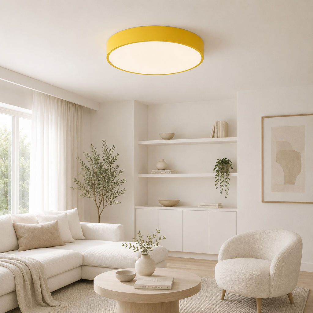 Minimalistické severské stropní LED svítidlo - moderní designové náladové osvětlení interiéru