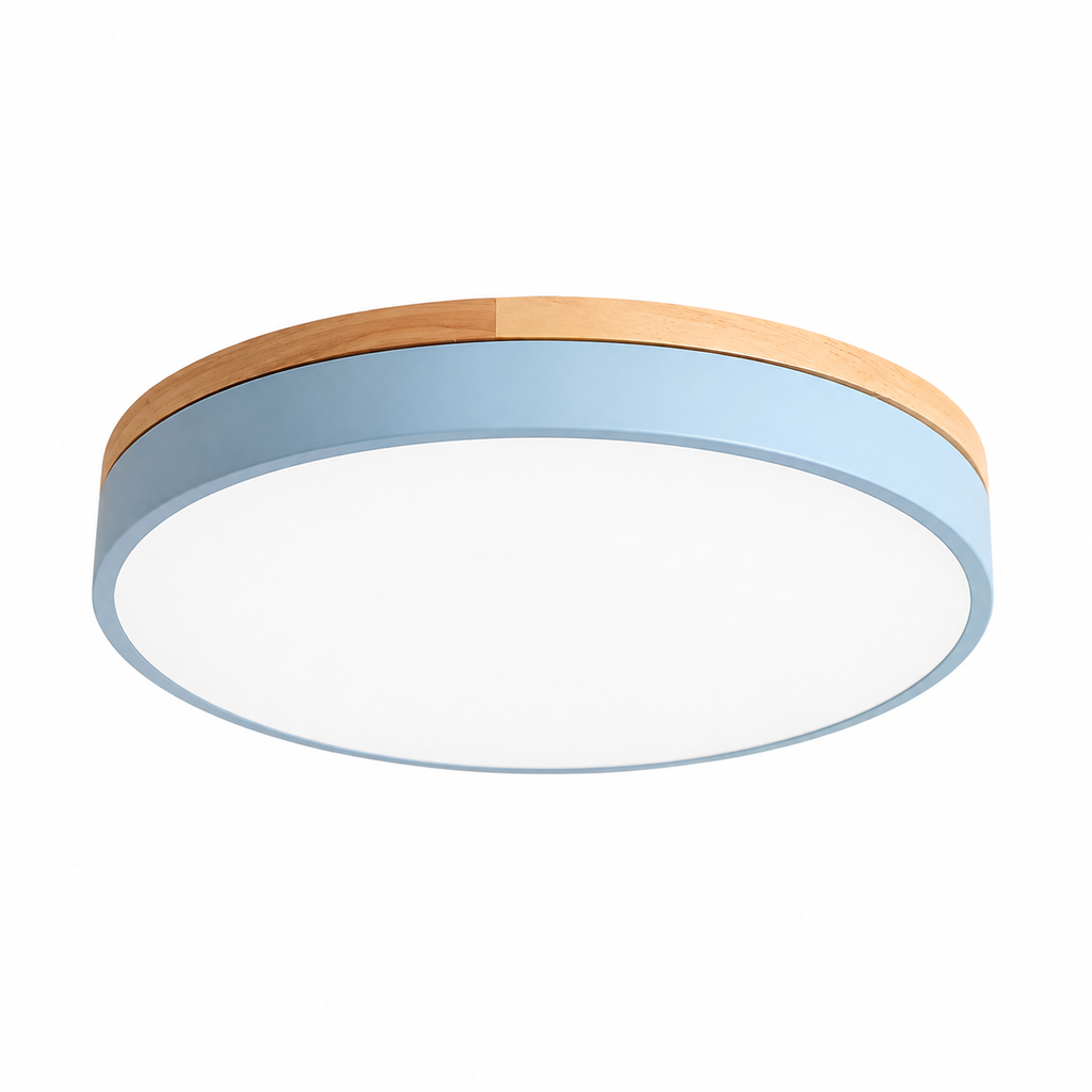 Nordycka minimalistyczna lampa sufitowa LED - okrągła lampa montowana bezpośrednio do sufitu z akrylowym kloszem