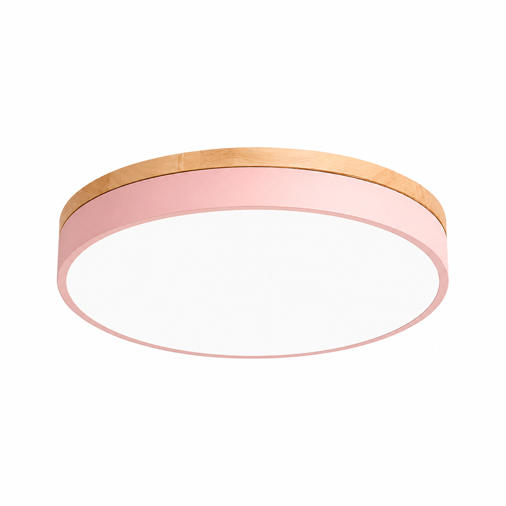 Nordycka minimalistyczna lampa sufitowa LED - okrągła lampa montowana bezpośrednio do sufitu z akrylowym kloszem