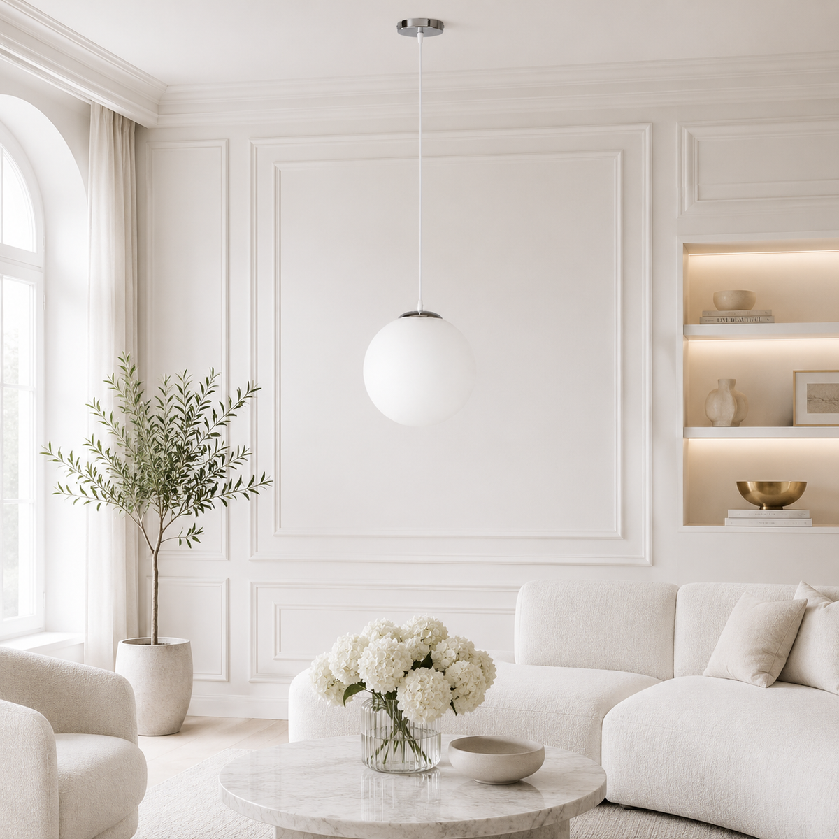Cam Küre Sarkıt Aydınlatma, Nordik Tasarım – Minimalist Tasarım Aydınlatması