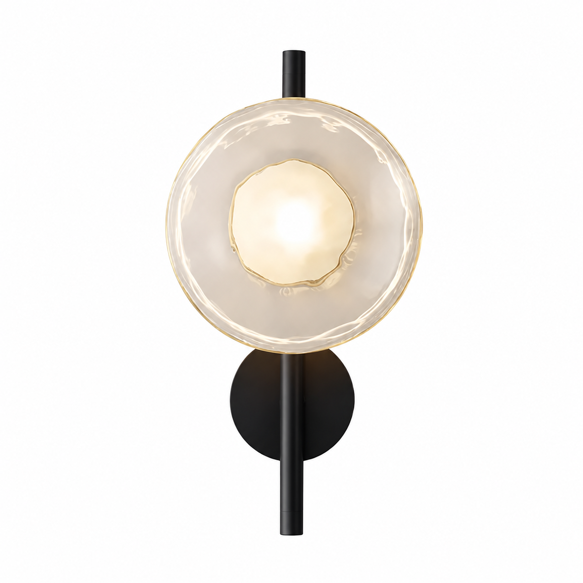 Nordycka szklana lampa ścienna – okrągły design i nastrojowe oświetlenie
