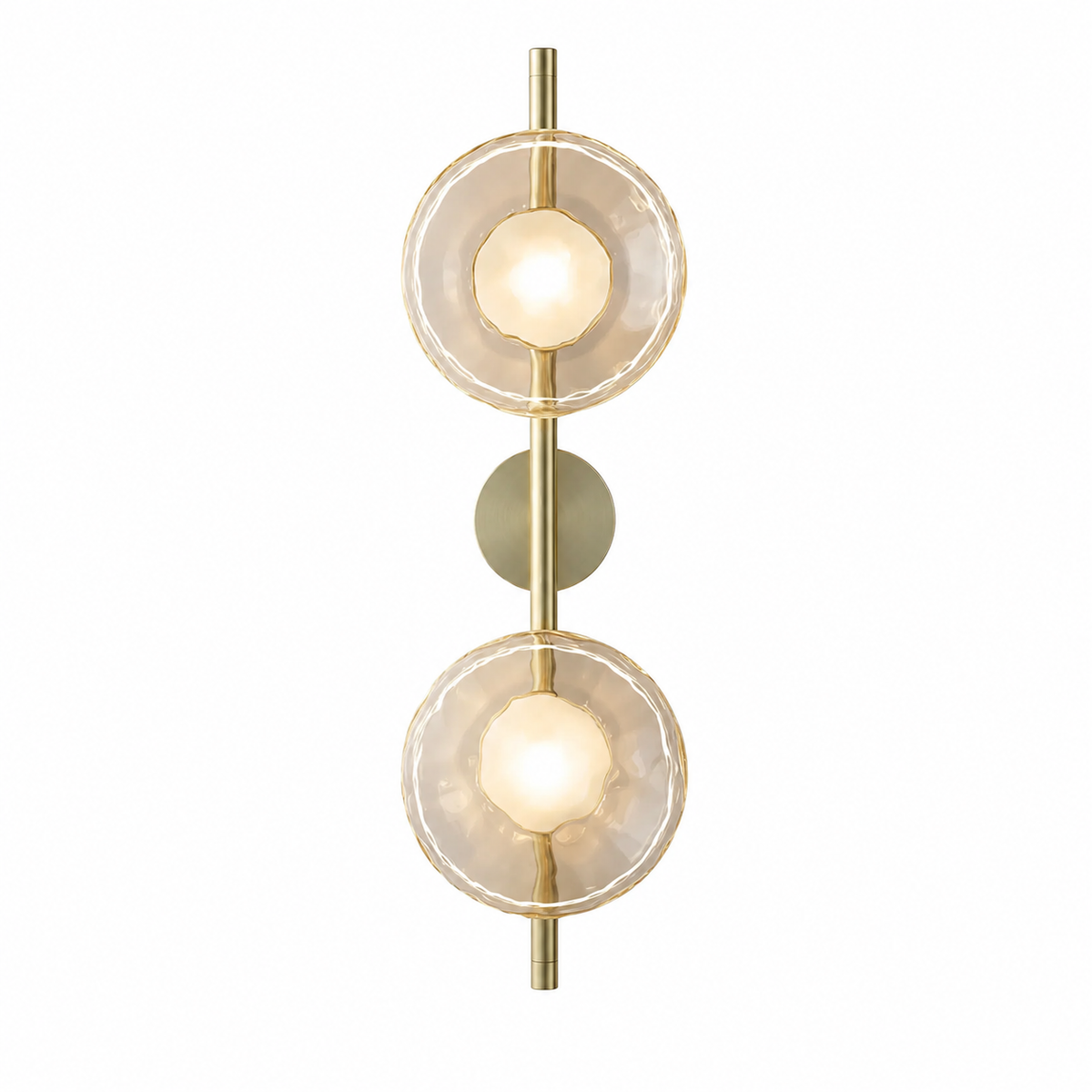 Nordycka szklana lampa ścienna – okrągły design i nastrojowe oświetlenie