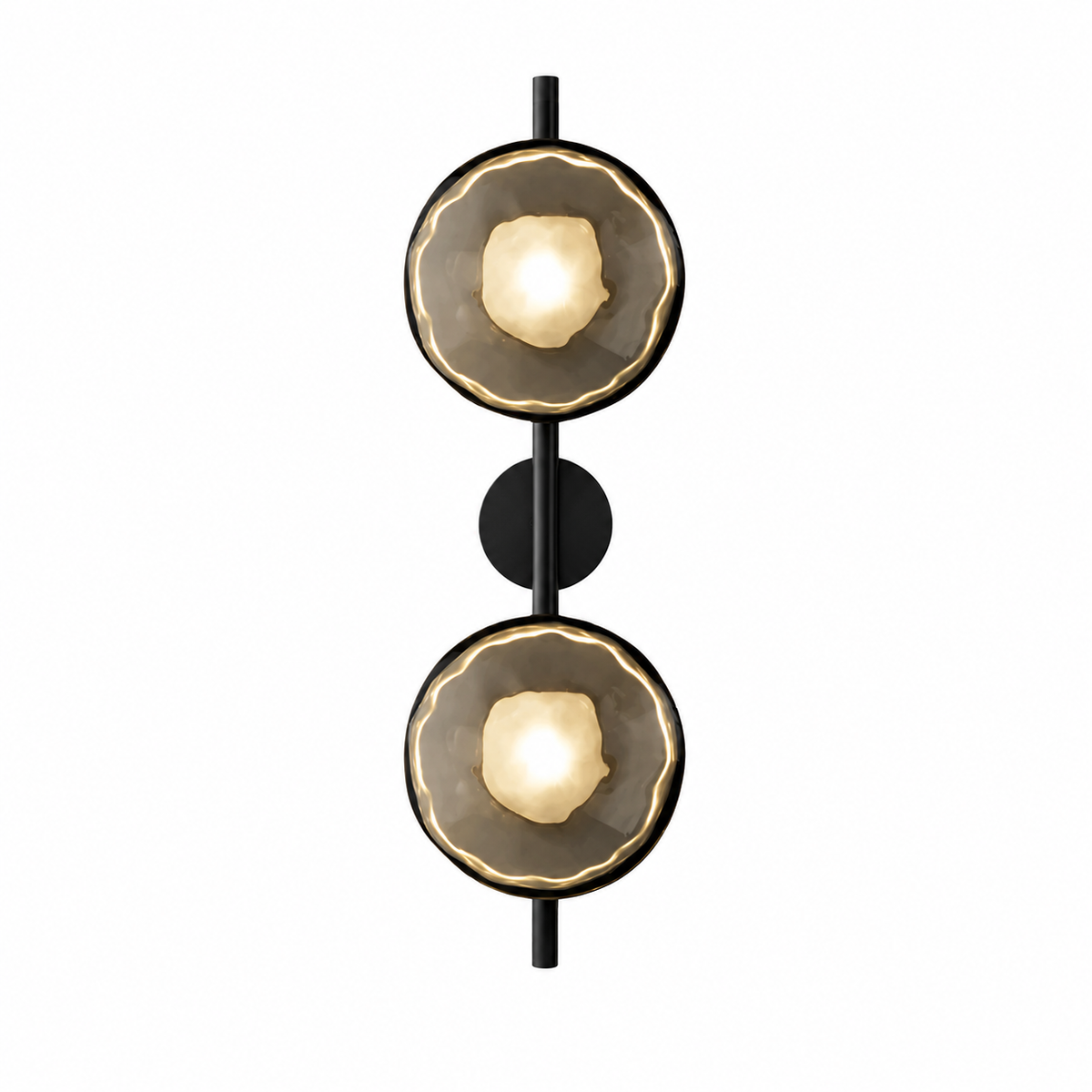 Nordycka szklana lampa ścienna – okrągły design i nastrojowe oświetlenie
