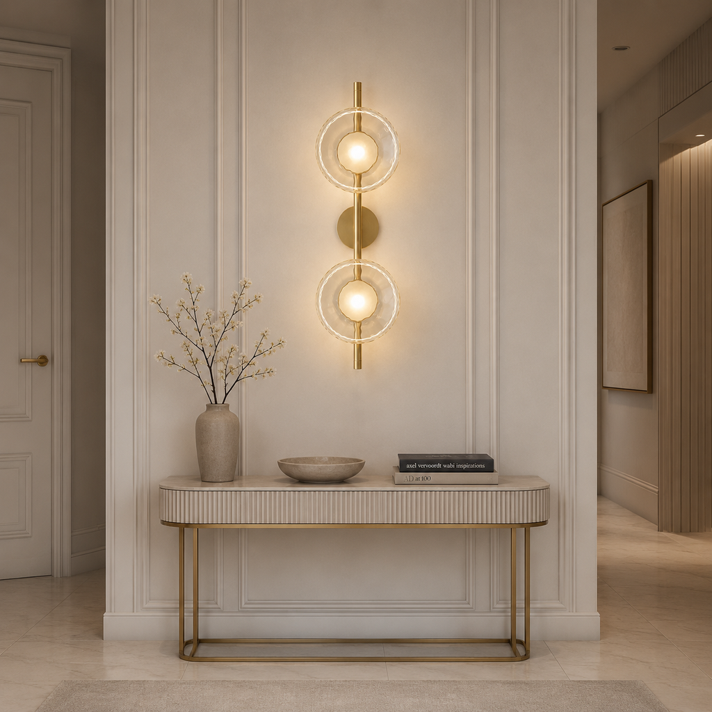 Nordycka szklana lampa ścienna – okrągły design i nastrojowe oświetlenie